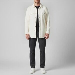 Amongst Others Outerwear Waffle Knit Utility Shacket Shirt Jacket Mens XL Cream